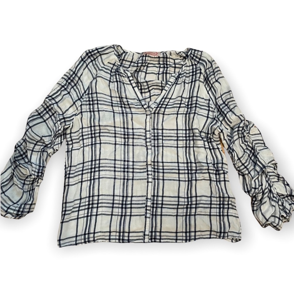 Blush Women’s Plaid Button Up Blouse Small